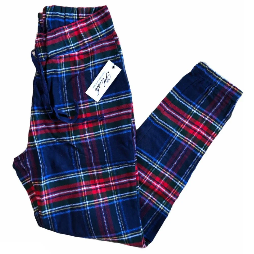 Plush Ultra Cozy Plaid Flannel Joggers